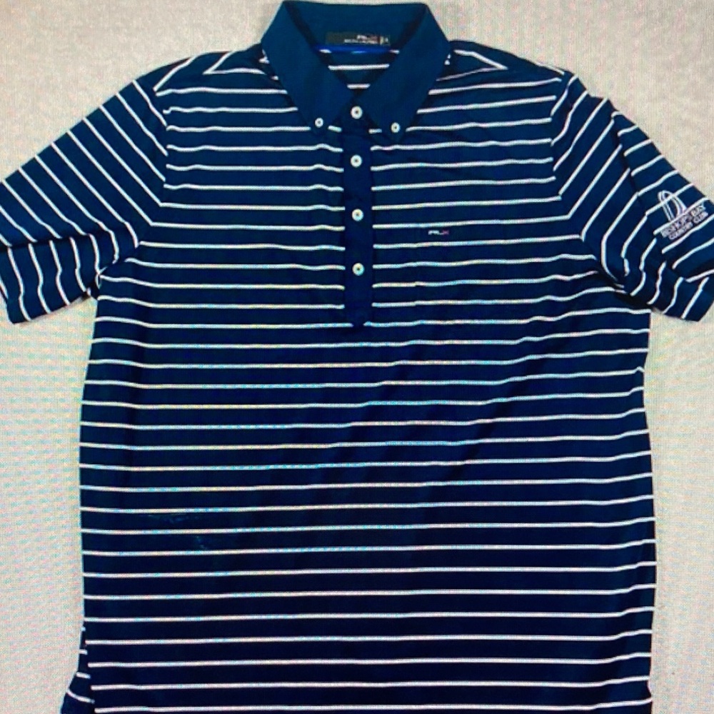 Polo by Ralph Lauren Navy and White Striped Short-Sleeve Polo